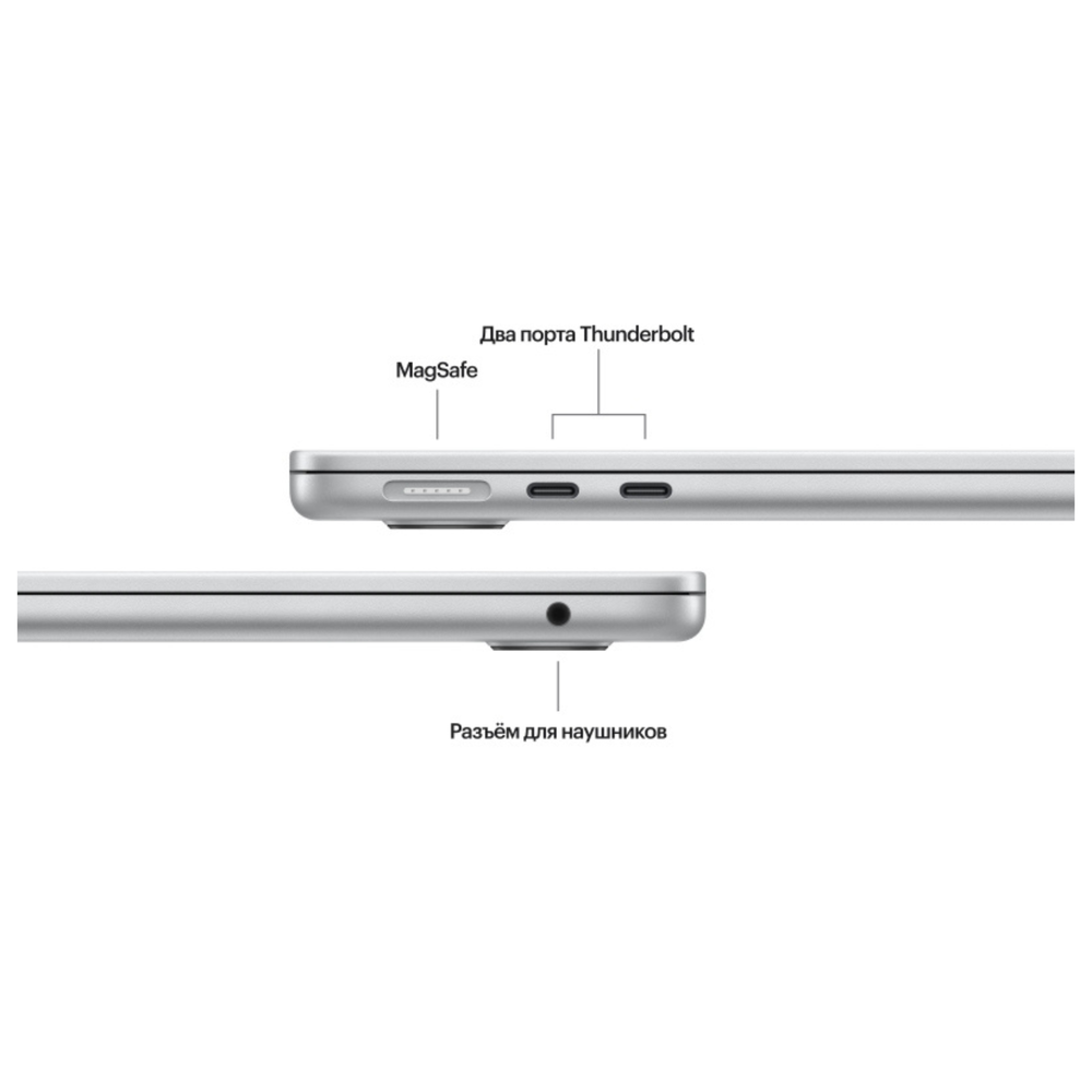Ноутбук Apple MacBook Air 13 (M5, 10C CPU/8C GPU, 2026), 16 ГБ, 512 ГБ SSD, Silver (серебристый) MDH74
