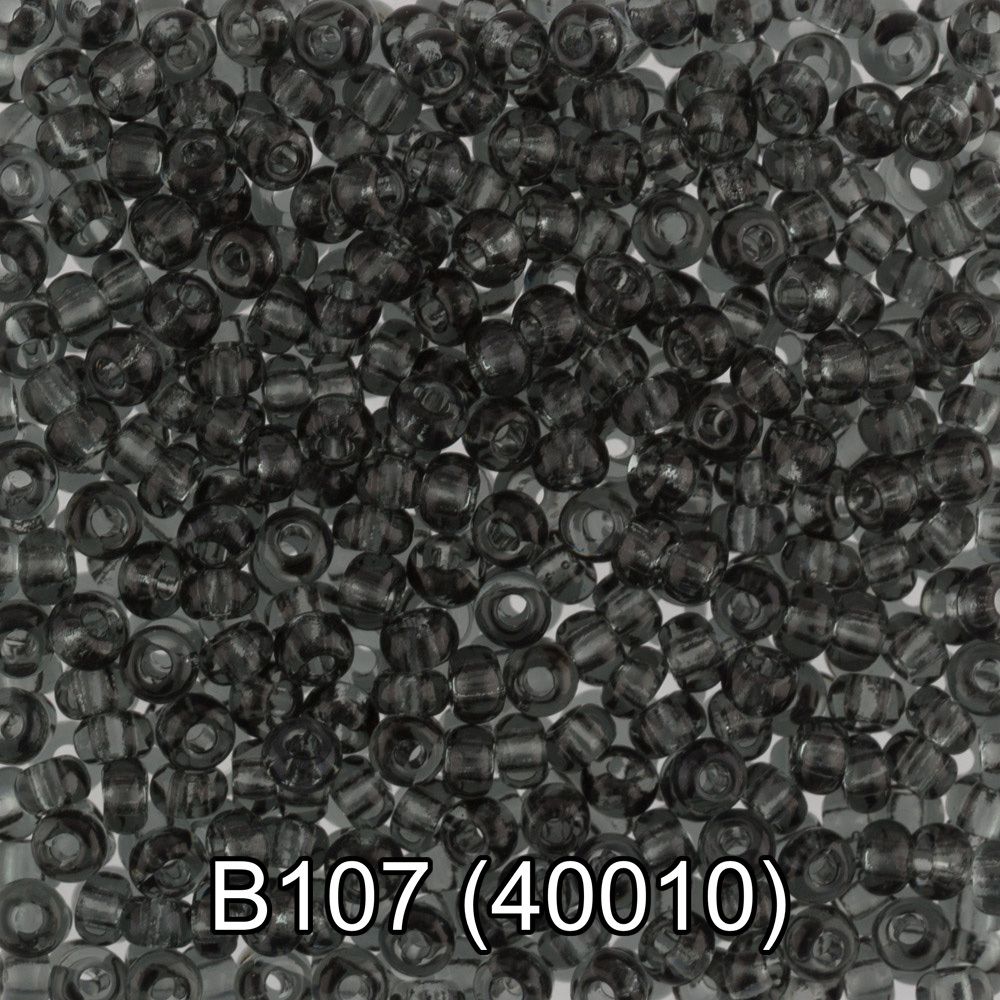 Бисер Gamma 10/0 (2.3 мм), 50 г (10х5 г), B107 серый, 40010, круглый 2