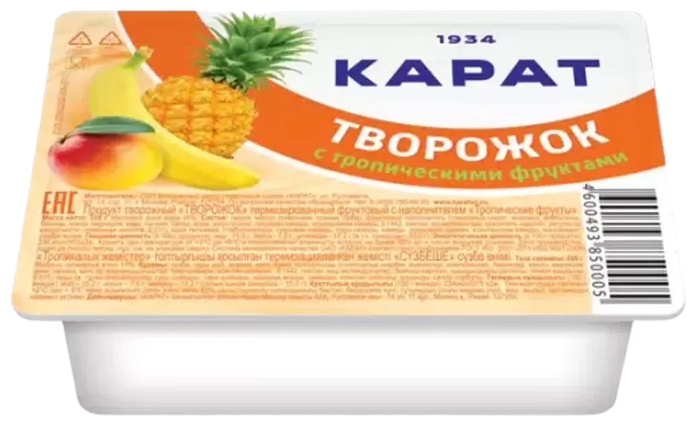 Творожок "Карат" с троп.фруктами 230г