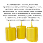 Свечи крест желтые / 95х37 мм и 47х37 мм