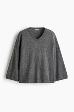 Свитер со смесью шерсти и V-образным вырезом - H&M