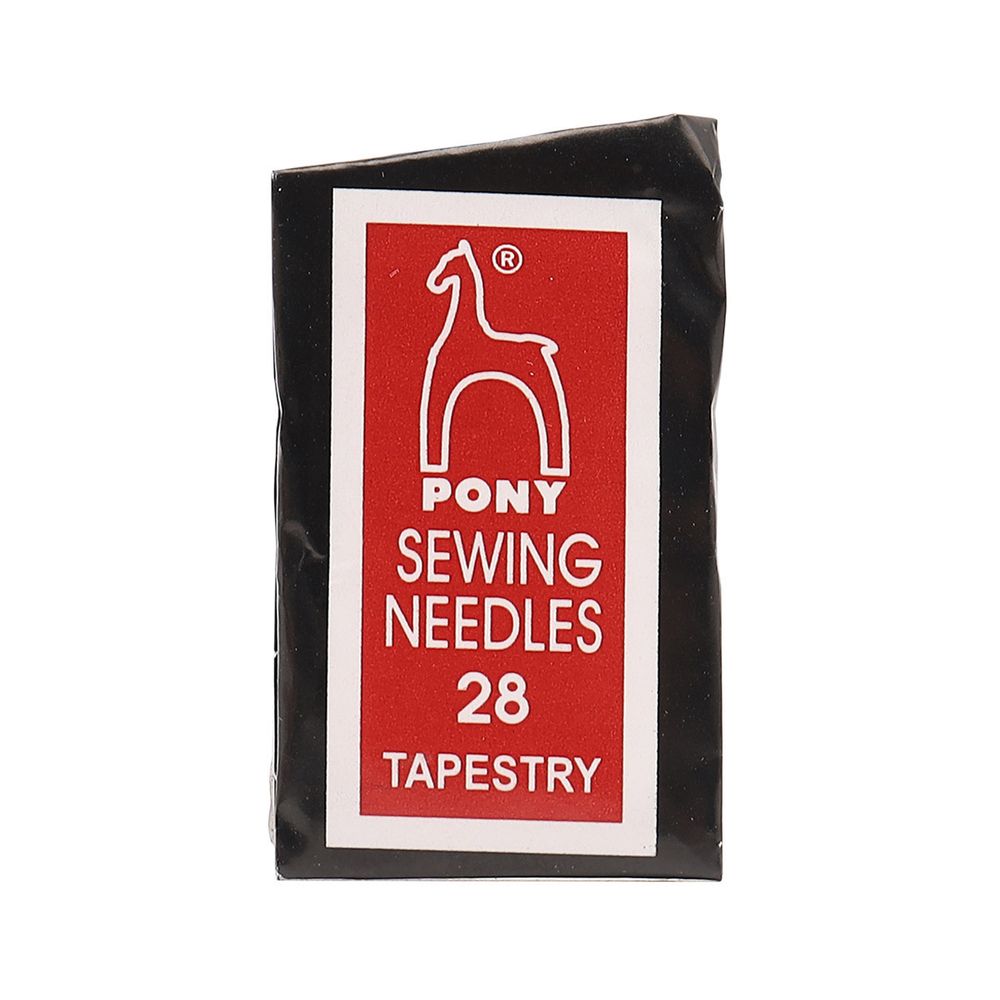 Иглы ручные гобеленовые с серебряным ушком Tapestry №28, 25 шт, PONY, 05117