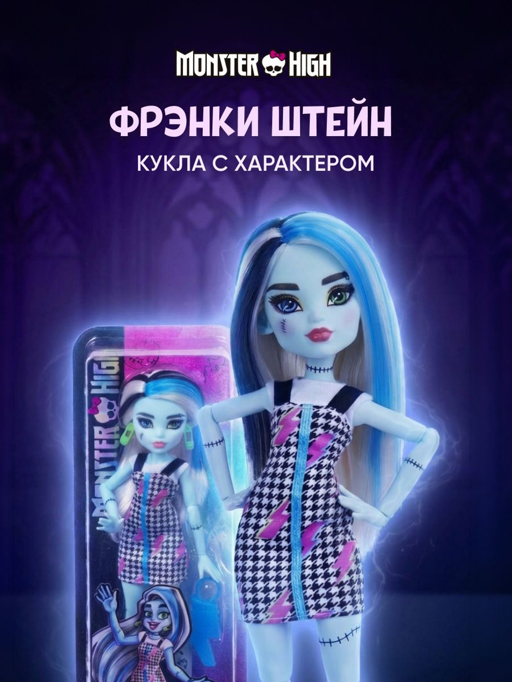 Кукла шарнирная подвижная Monster High Стиль молнии