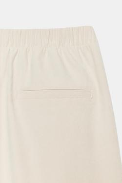 ZARA ШИРОКИЕ БРЮКИ С ЭЛАСТИЧНЫМ ПОЯСОМ, ЭКРЮ