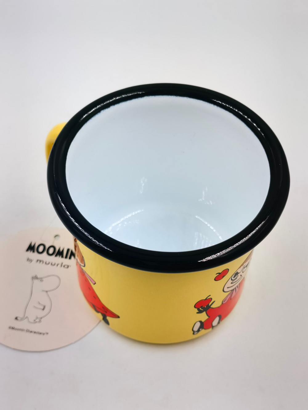 Эмалированная кружка Moomin "Маленькая Ми", желтая, 250 мл (из Финляндии)