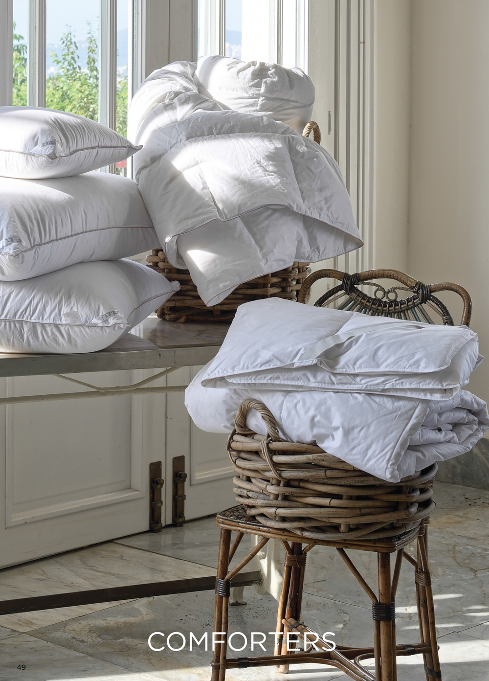 Наматрасник на резинке белый Hamam Comforters 180х200