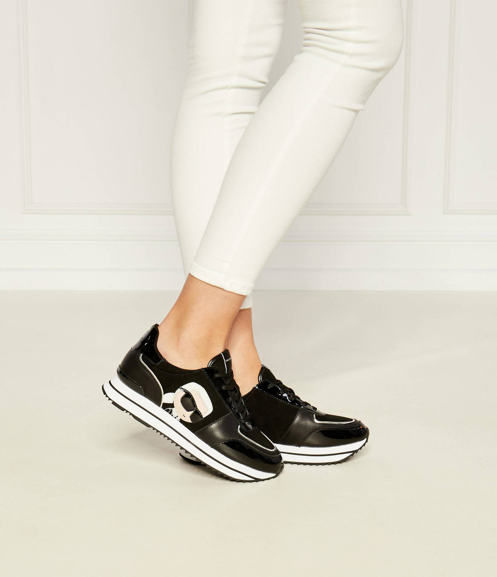 Кожаные кроссовки velocita ii Karl Lagerfeld - черный(KL61930N)