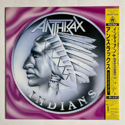 Винтажная виниловая пластинка LP Anthrax Indians (Japan 1987) (Obi) Maxi Single