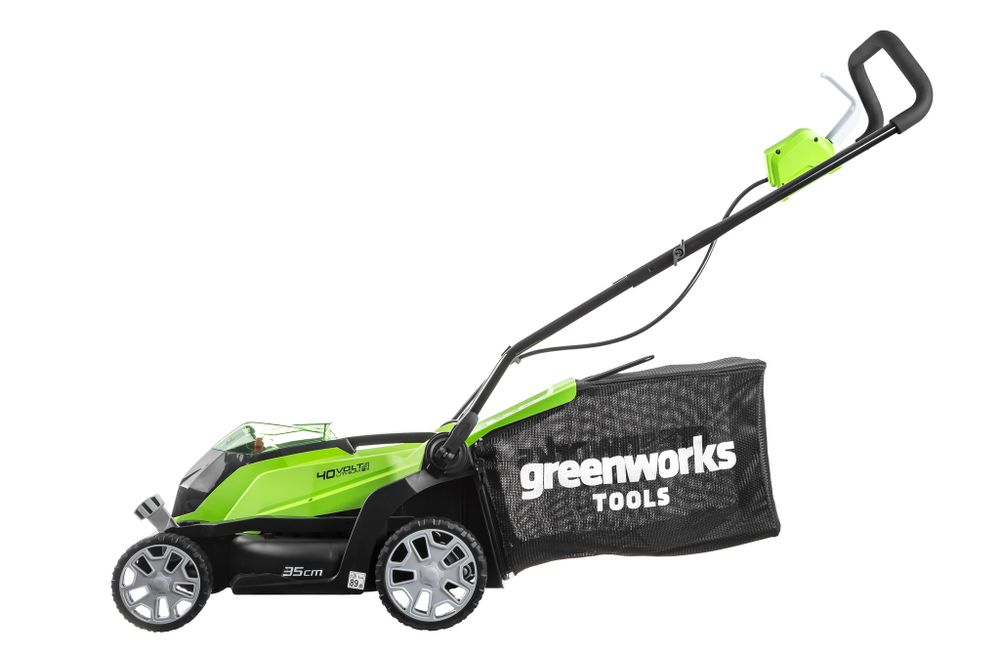 Аккумуляторная газонокосилка Greenworks G40LM35K5, 40v, 35 см, (2501907UG), с аккумулятором 5 А·ч и зарядным устройством