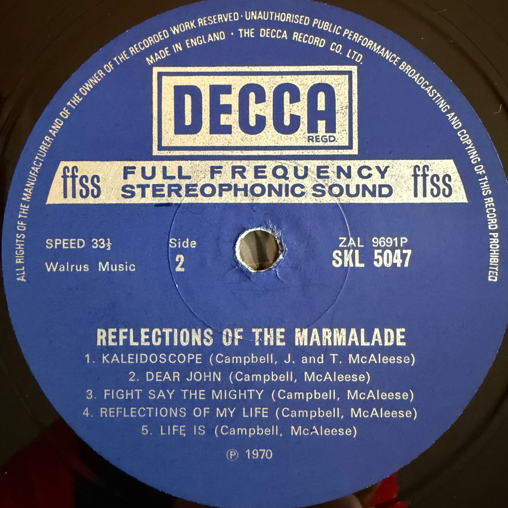 The Marmalade ‎– Reflections Of The Marmalade (Англия 1970г.)