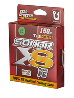Плетеный шнур для рыбалки TauMANN Sonar PE X8 150m #0.4 (0.10mm) Light Green