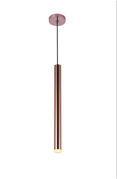 Светильник подвесной светодиодный Rilon QY-H1009RG-L ROSE GOLD, 5 Вт, золотой и медный