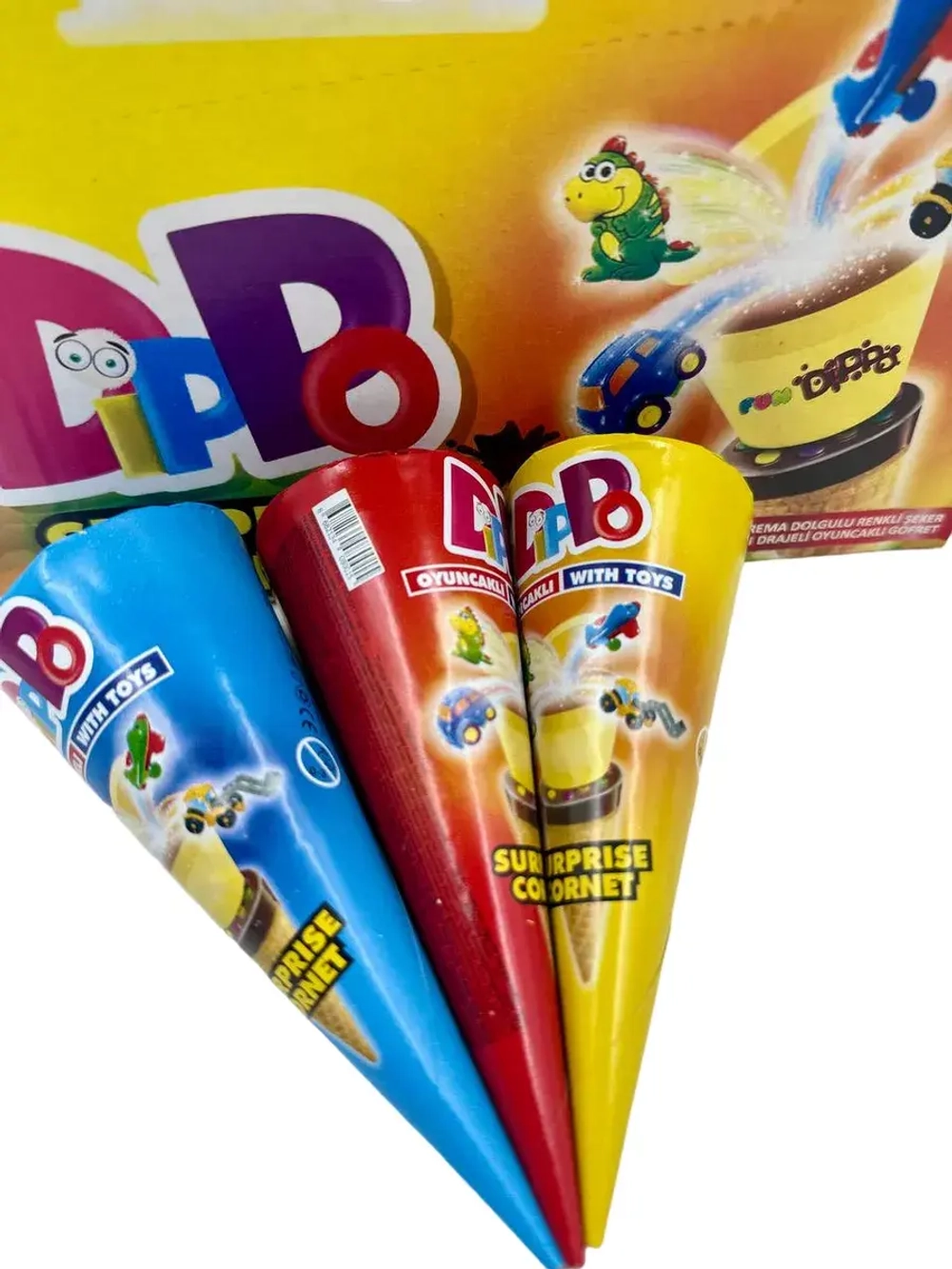 Турецкий вафельный рожок Dippo Cornet с игрушкой