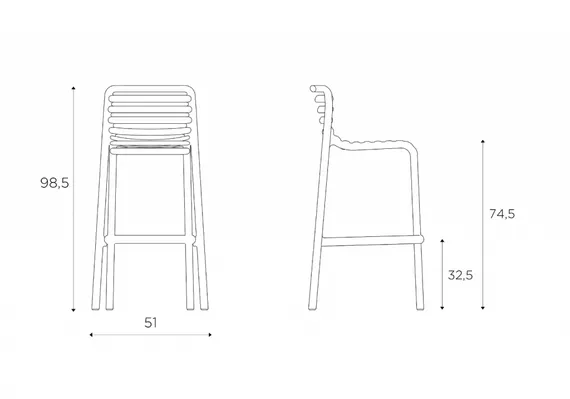 Барный стул Doga Stool капучино