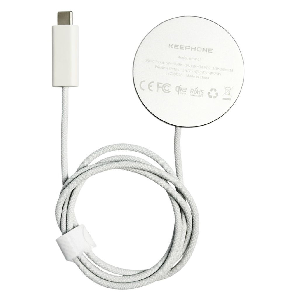 Беспроводное заряд. устр. 3в1 Keephone Airmag KPW-13 Qi2 25W белое