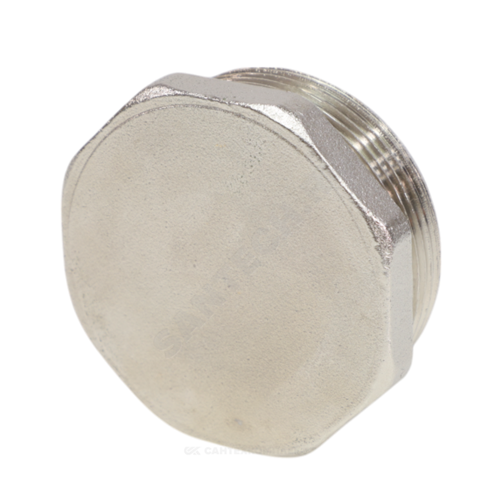Заглушка латунь никель Ду 20 (3/4") НР VALFEX VF.583.N.034