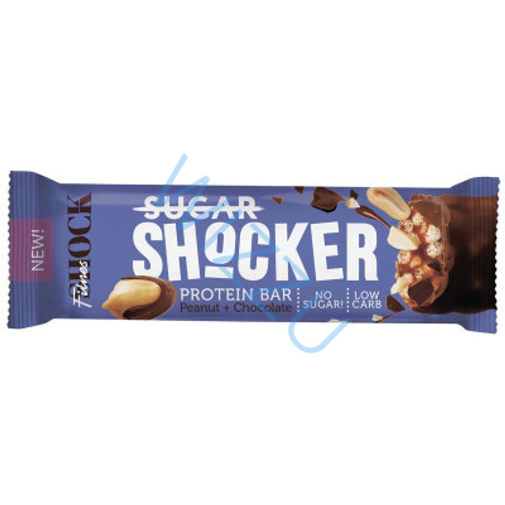 Батончик глаз. Fitnes Shok "Арахисовый" SHOCKS 35гр/12шт