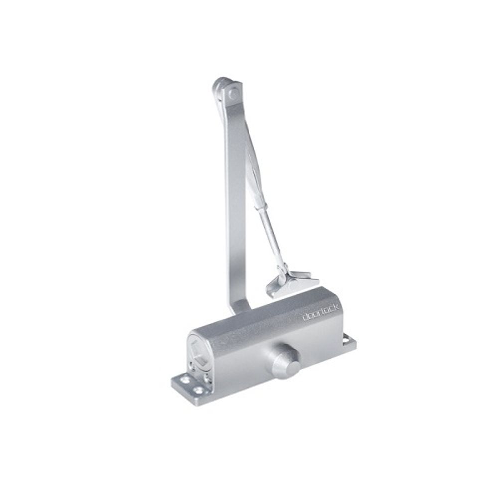 Доводчик DOORLOCK DL70 2/3/4 (до 90кг) серебро