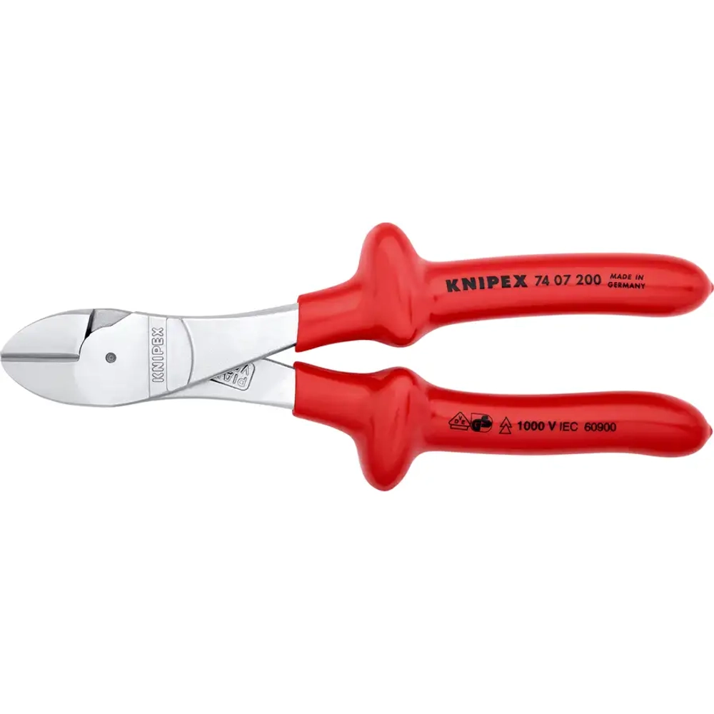 Кусачки боковые особой мощности хромированные 200 мм Knipex 74 07 200