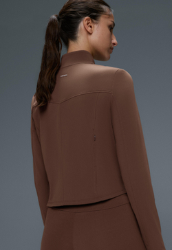 Oysho Высокотехнологичная куртка Light Warm Boxy, цвет какао