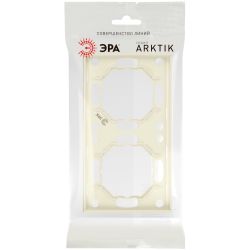 Рамка для розеток и выключателей ЭРА Arktik 16-5002-02 на 2 поста слоновая кость | Эра Arktik