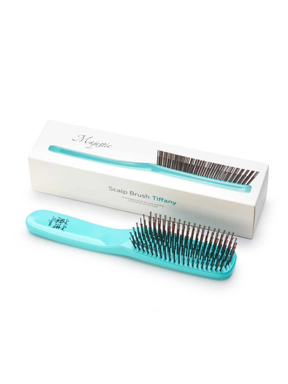 Расческа Majestic Scalp Brush бирюзовый