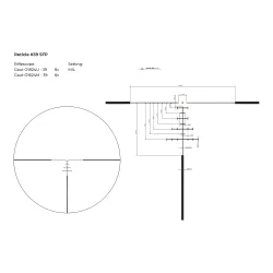 Прицел Gaut Obsidian 1-8x24, сетка 39, 1/2 МОА - схема прицельной сетки Reticle #39 SFP