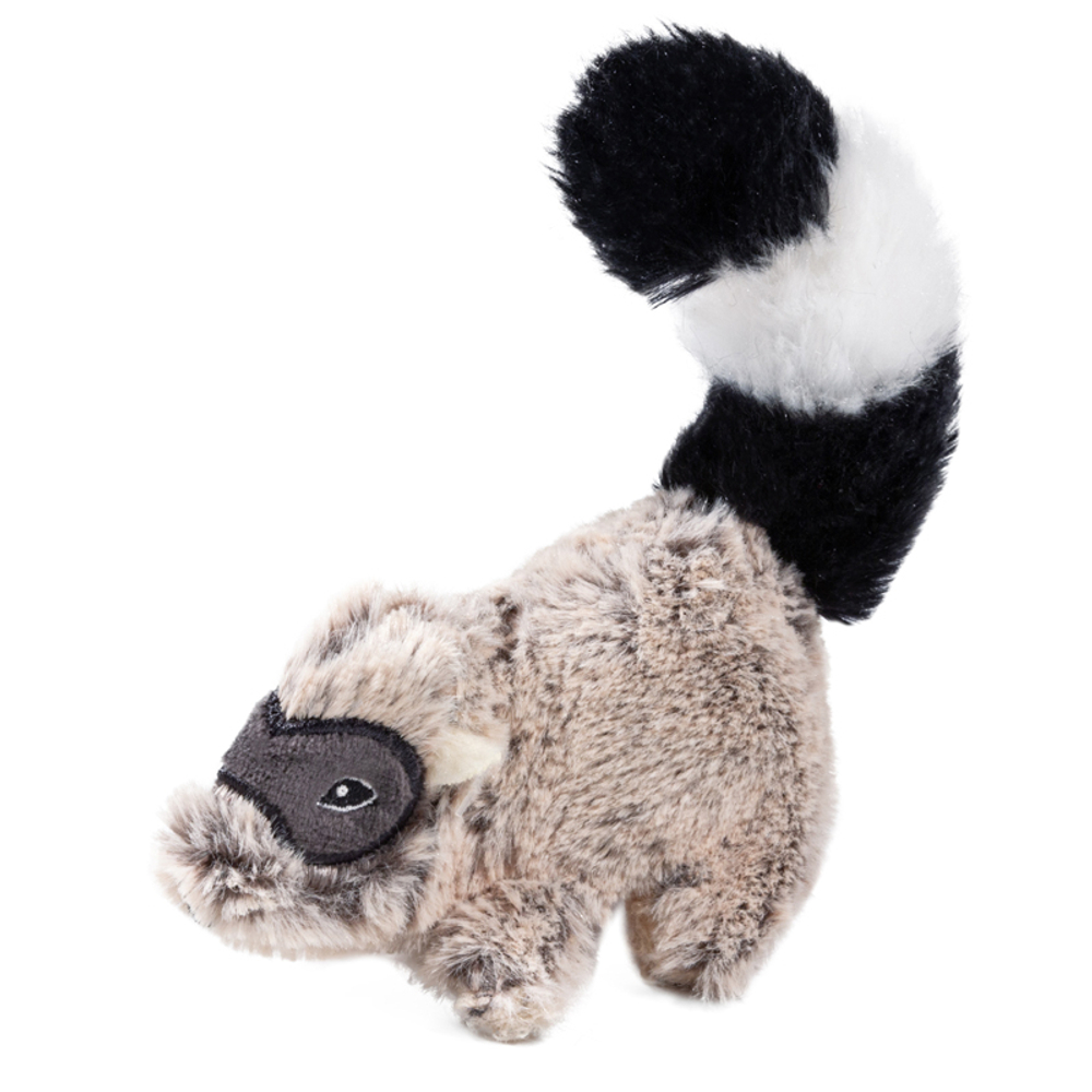GiGWi 75307 Игрушка для собак Енот с пищалкой 15см, серия PLUSH FRIENDZ