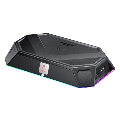 Док-станция JSAUX 12 Port RGB Docking Station HB1201, Black (Черный)