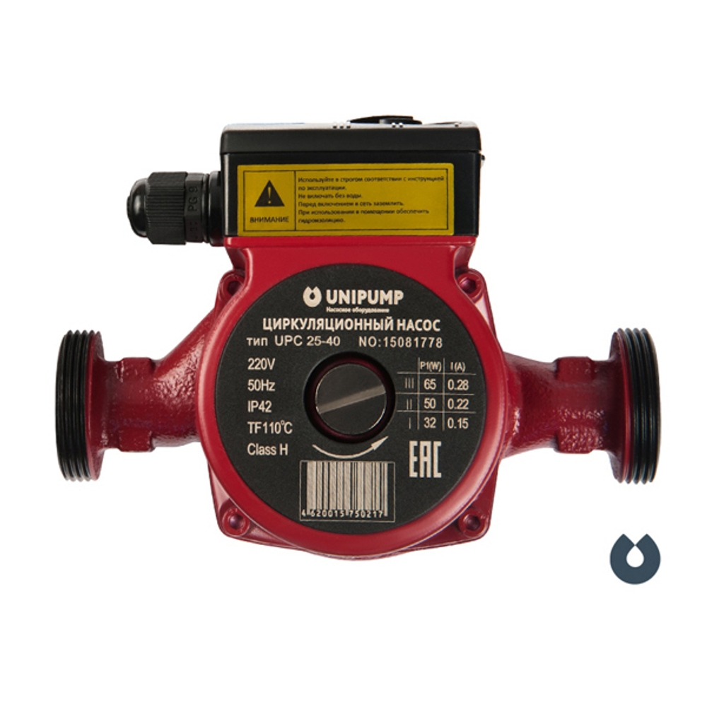 Насос циркуляционный UNIPUMP UPC 32-80 180, с гайками  АКЦИЯ
