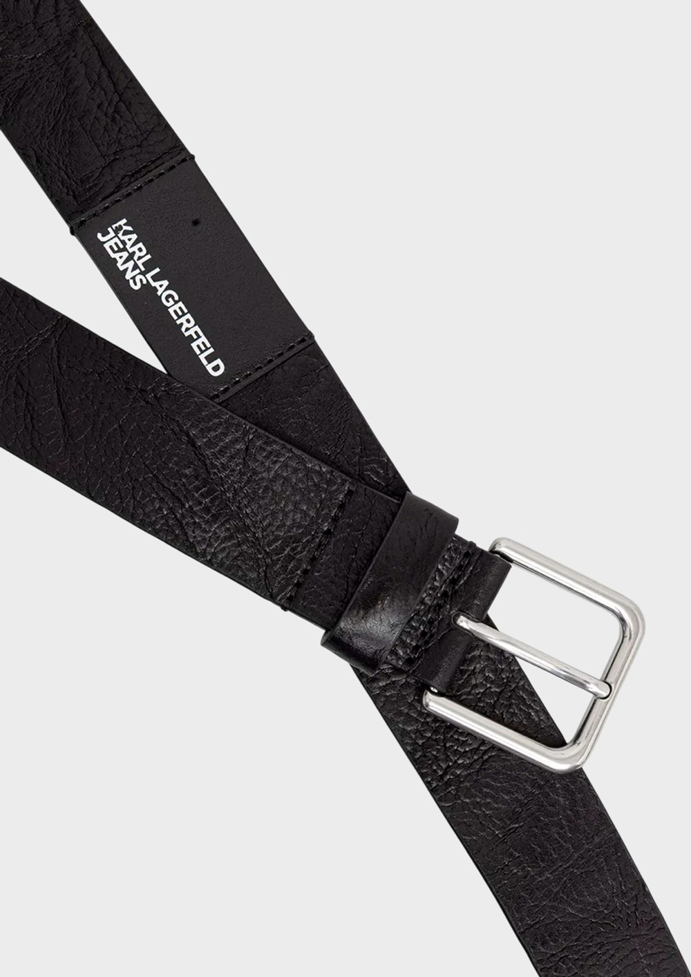 Ремень KARL LAGERFELD JEANS Crinkle Leather Patch Belt