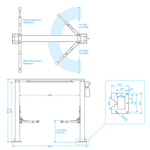 NORDBERG (N4120H1E-4G_3+2_380) Подъемник двухстоечный 4 т, верхняя синхронизация, с электростопорами, H=4 м, 380 В, серый