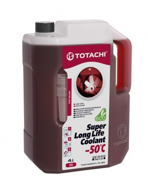 Антифриз красный TOTACHI SUPER LONG LIFE COOLANT Red -50C 4л
