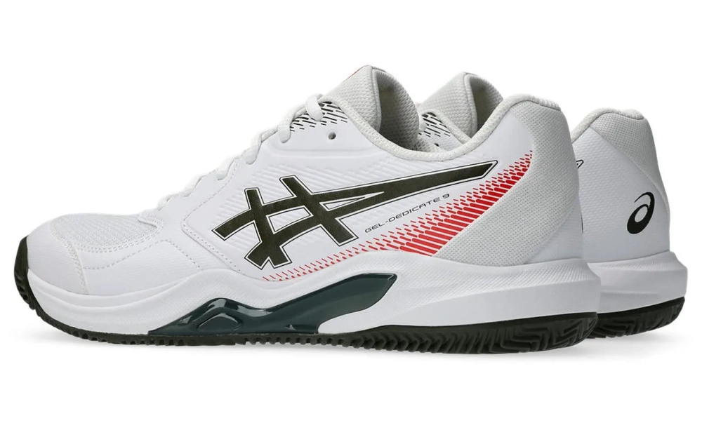 Мужские теннисные кроссовки Asics Gel-Dedicate 9 Clay - white/vintage khaki