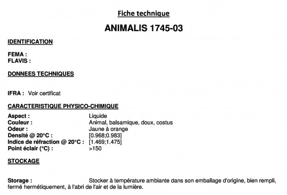 ANIMALIS 1745-03 10% / АНИМАЛИКА 1745-03 CAS -