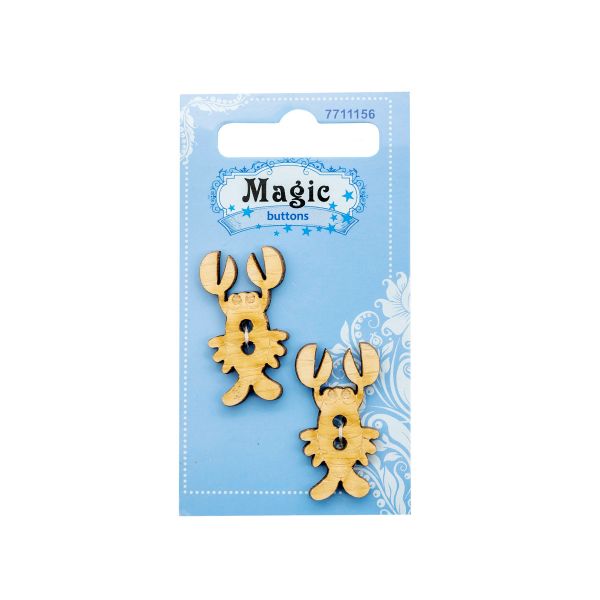 Украшения декоративные: пуговицы Рак, 2 шт, Magic Buttons LW824-V45