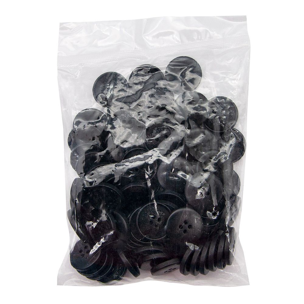 Пуговицы 4 прокола 36L=23 мм, (Blk-200 (черный)), 72 шт, S090106