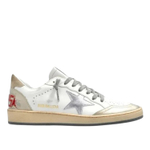 Женские кеды Golden Goose Ball Star / Серебро звезда / золото нос