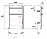 Полотенцесушитель электрический Point Афина PN04846W П4 400x600 диммер справа, белый