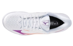 Женские Кроссовки теннисные Mizuno Wave Exceed Tour 7 AC - white/dahlia/lava orange