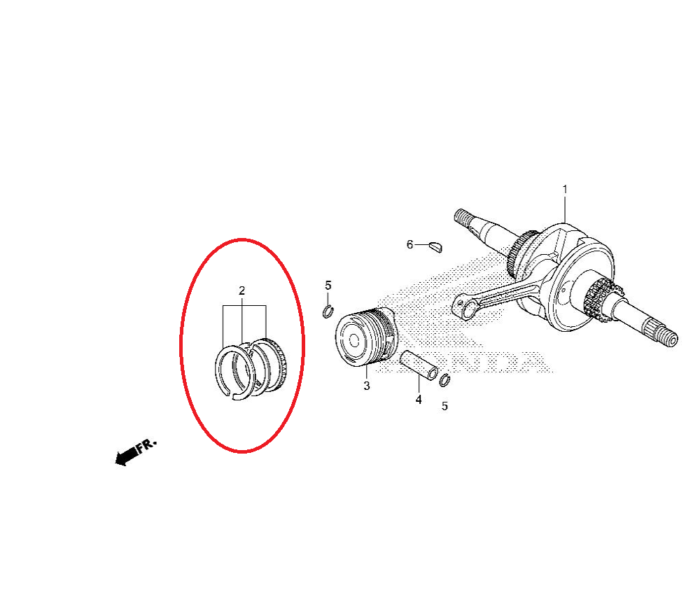 13011-KWW-740. RING SET, PISTON (STD.) (RIKEN)