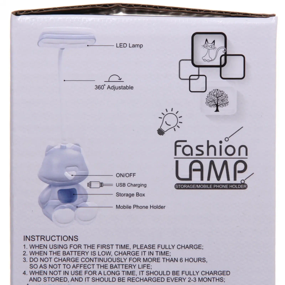 Светильник настольный «Marmalade-Кот Томас» LED 28*8,5*8см USB 2W 5V, Мятный