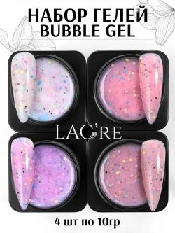 Набор гели для наращивания ногтей BUBBLE 4х10г