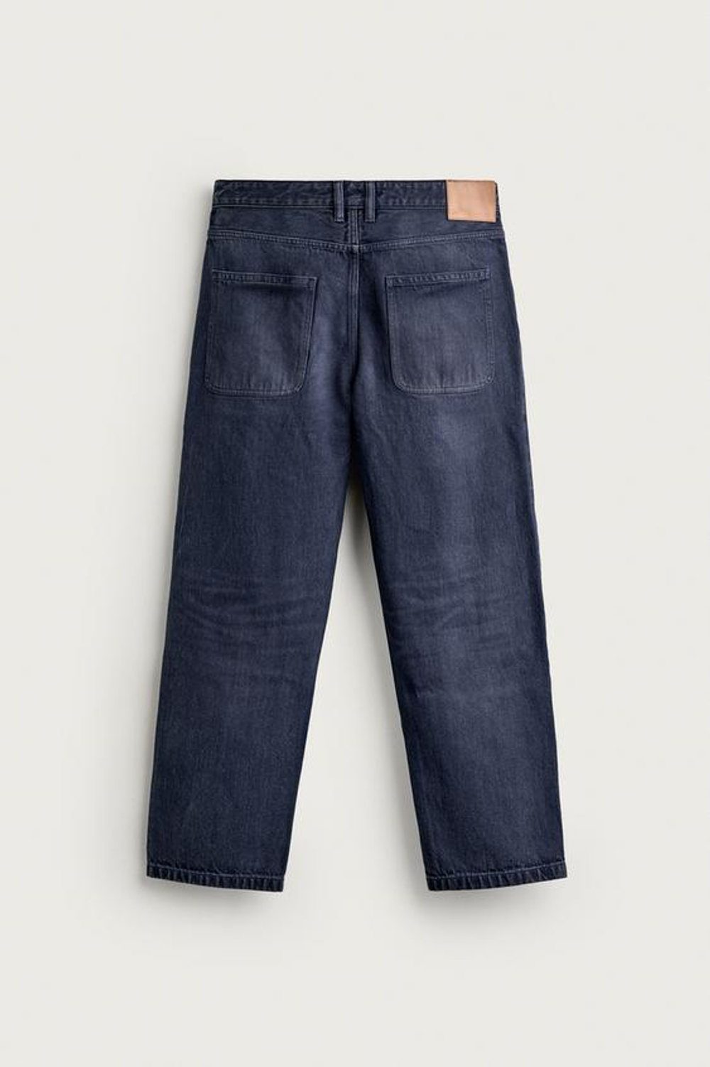 ZARA ДЖИНСЫ RELAXED FIT С ЭФФЕКТОМ ПОТЕРТОСТИ, ЯРКО-СИНИЙ