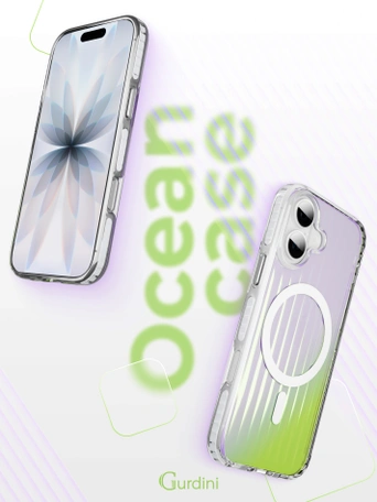 Чехол накладка iPhone 16 6.1" Gurdini Ocean Case (8) Transparent хамелеон