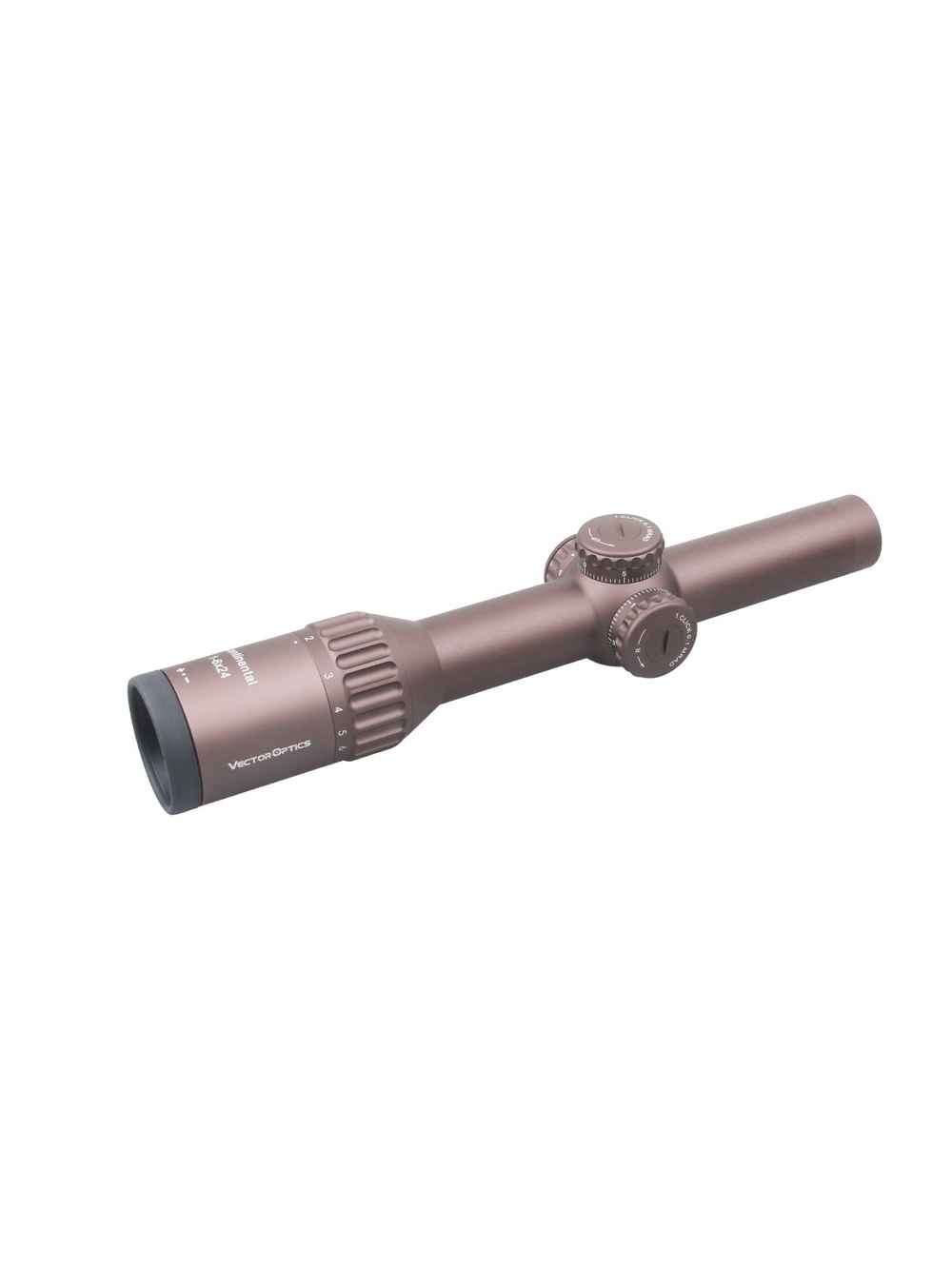 Оптический прицел Vector Optics Continental X6 1-6x24 Tactical, 30 мм, сетка BDC VEC, цвет FDE (темная земля), тактические барабаны, азотозаполненный,подсветка красным  (SCOC-34)
