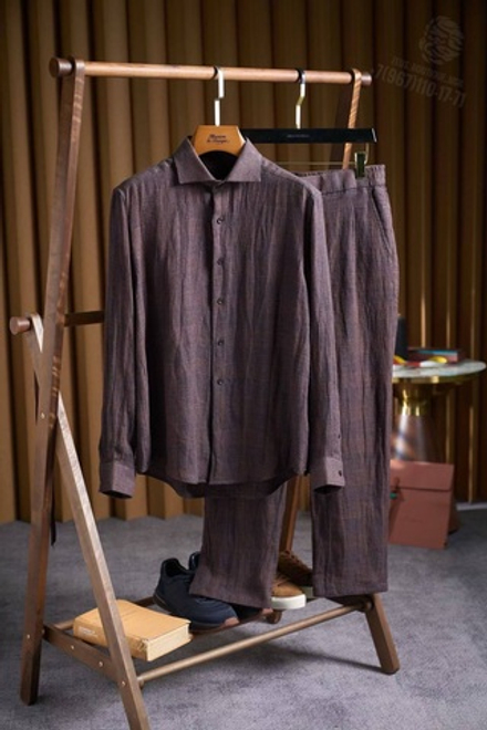 Льняной костюм Ermenegildo Zegna