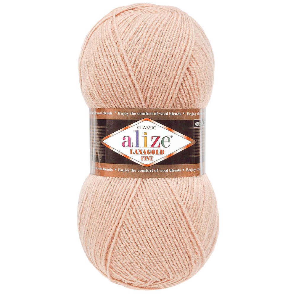 Пряжа Alize (Ализе) Lana Gold Fine / уп.5 мот. по 100 г, 390м, 585 камень A