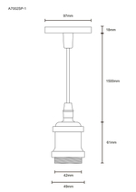 Подвесной светильник Arte Lamp ELECTRA A7002SP-1PB, 1хE27