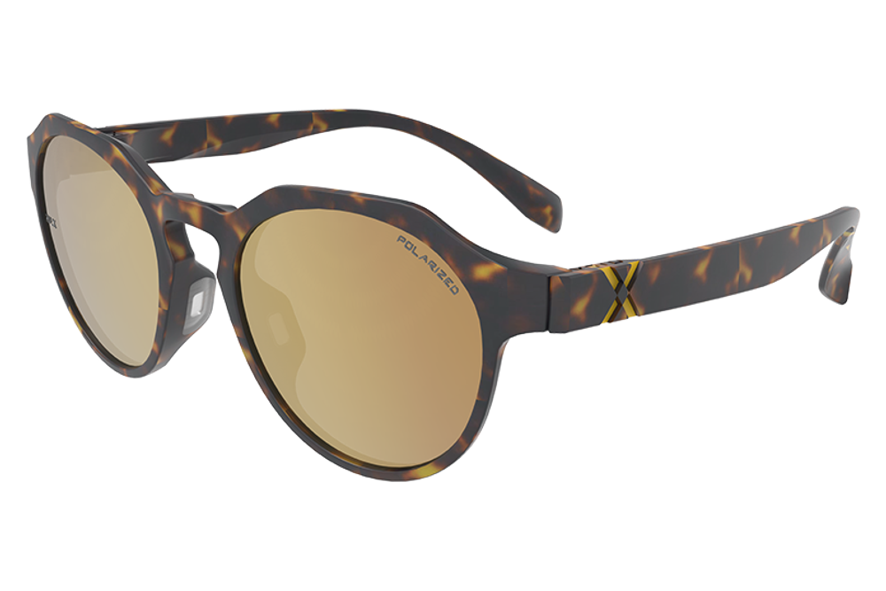 Спортивные очки HILX Feral Matt Demi / Gold Mirror Polarized Lens